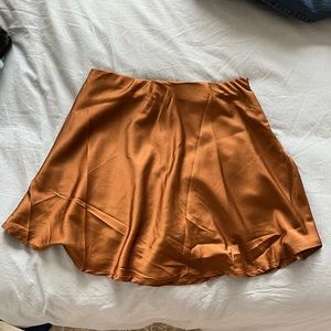 Satin skirt w shorts